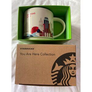 Starbucks Kansas City You Are Here Collection Ceramic Mug 14oz Red Interior New